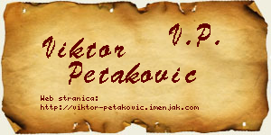 Viktor Petaković vizit kartica
